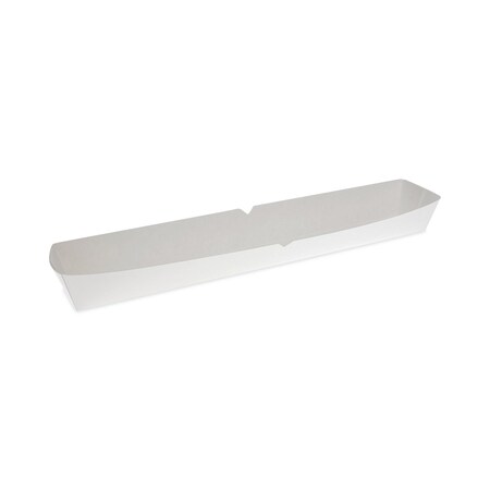 Pactiv Paper Hot Dog Tray with Perf, 16 oz, 12.51 x 2.06 x 1.75, White, PK500 PK DDOGPRF